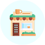 Pet cafes icon